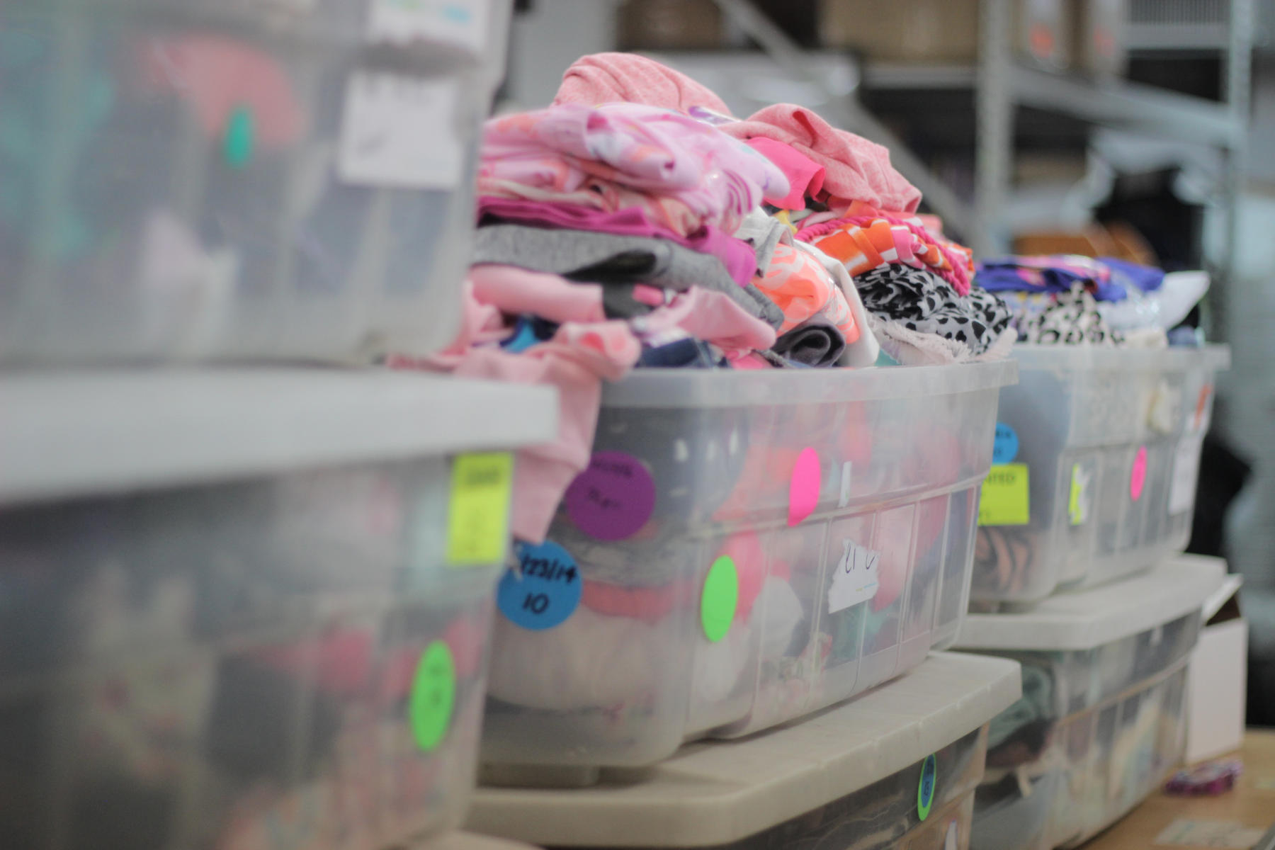 Good  Foundation Bins of Clothes